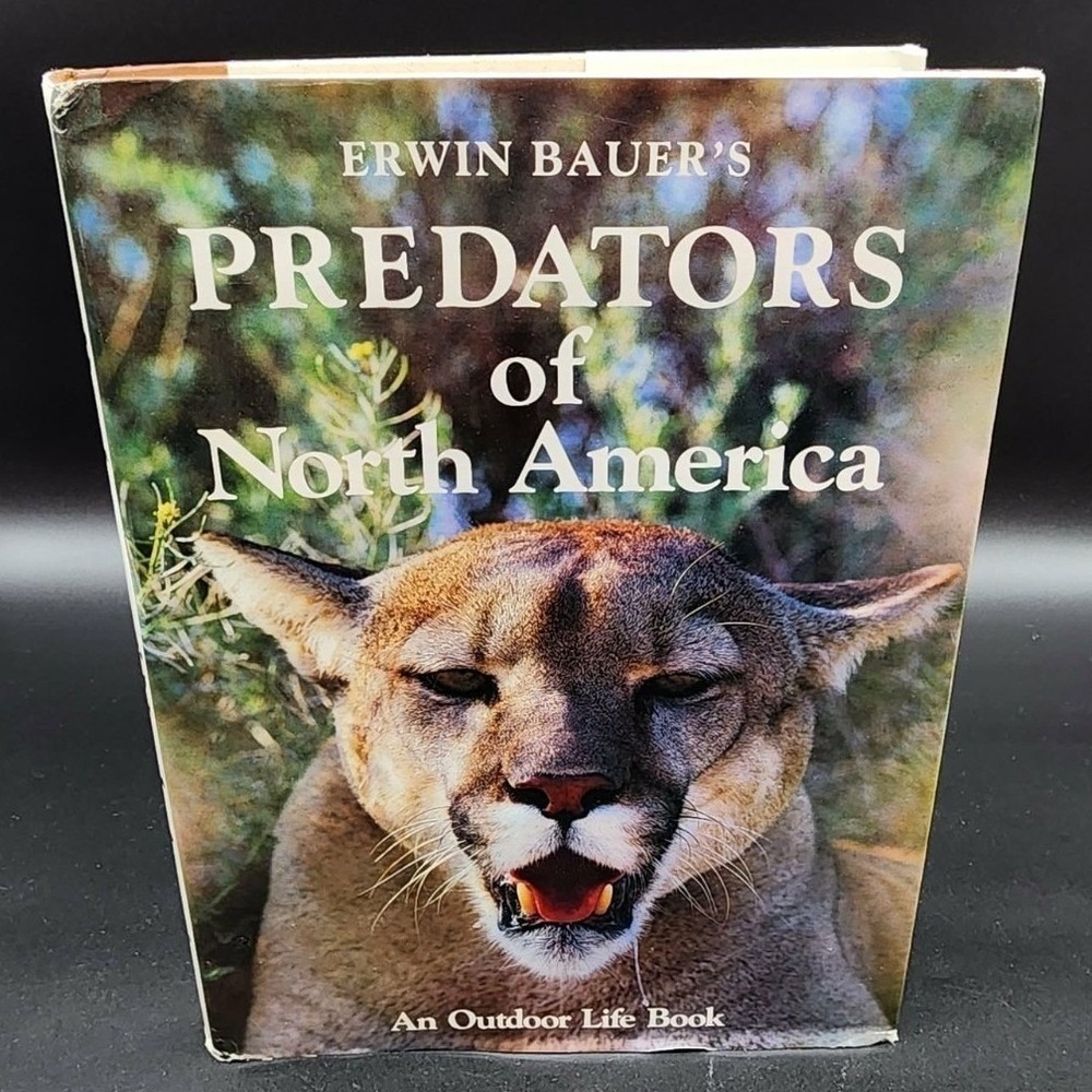 Predators of North America Hardcover Book‎ New Old Stk Erwin Bauer Wildlife 1988